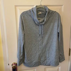Light Blue Cowl Neck Sweatshirt